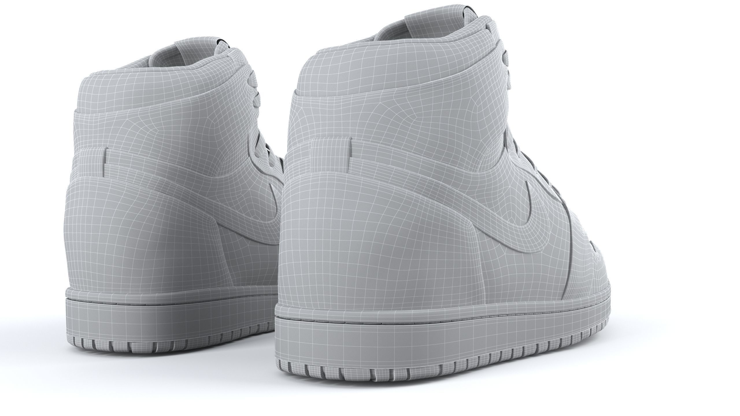 Jordan 1 Retro PBR Low-poly 3D model_12