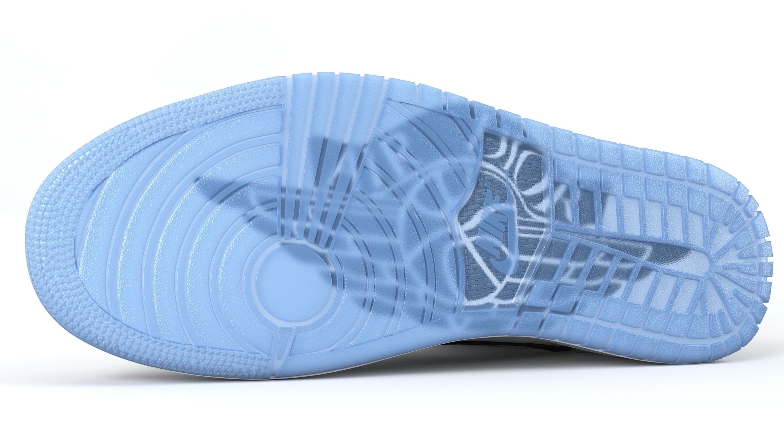 Jordan 1 Retro High Dior Low-poly 3D model_9