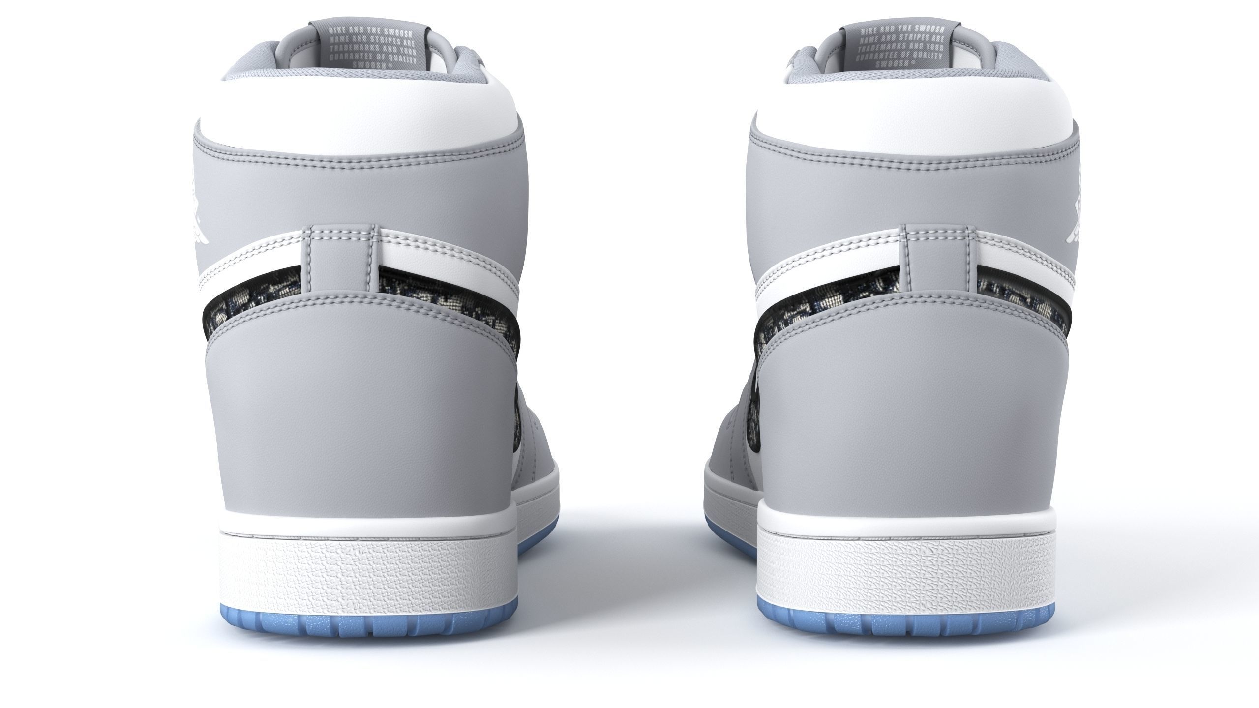 Jordan 1 Retro High Dior Low-poly 3D model_6