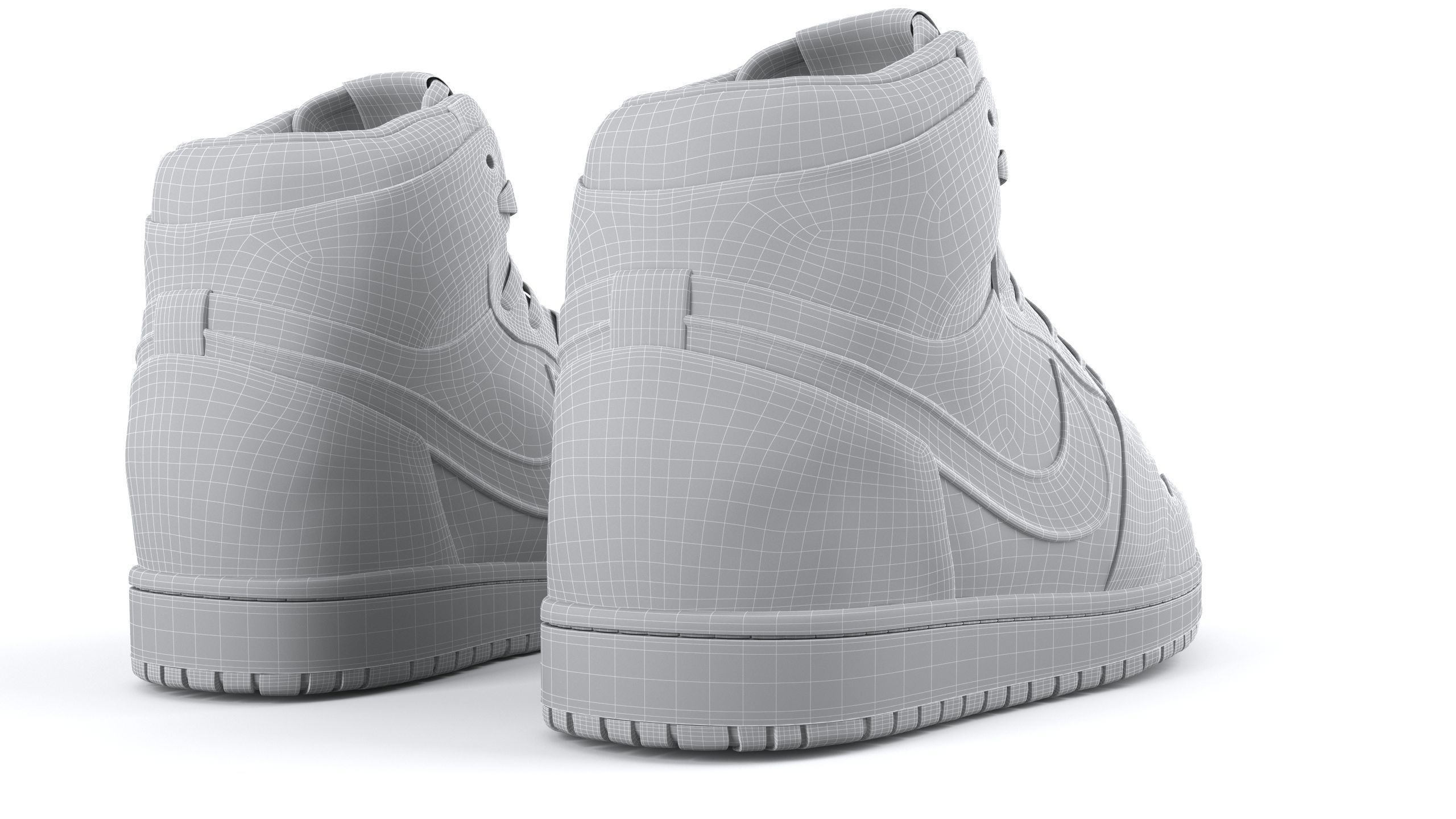 Jordan 1 Retro High Dior Low-poly 3D model_13