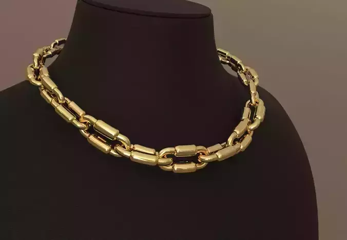 Tiffany Pipe Model Graduated Necklace or chain link