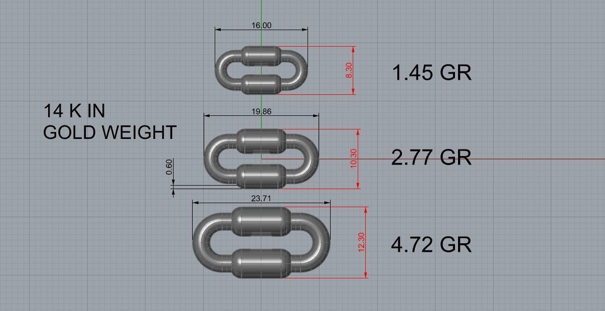 Tiffany Pipe Model Graduated Necklace or chain link 3D print model_9