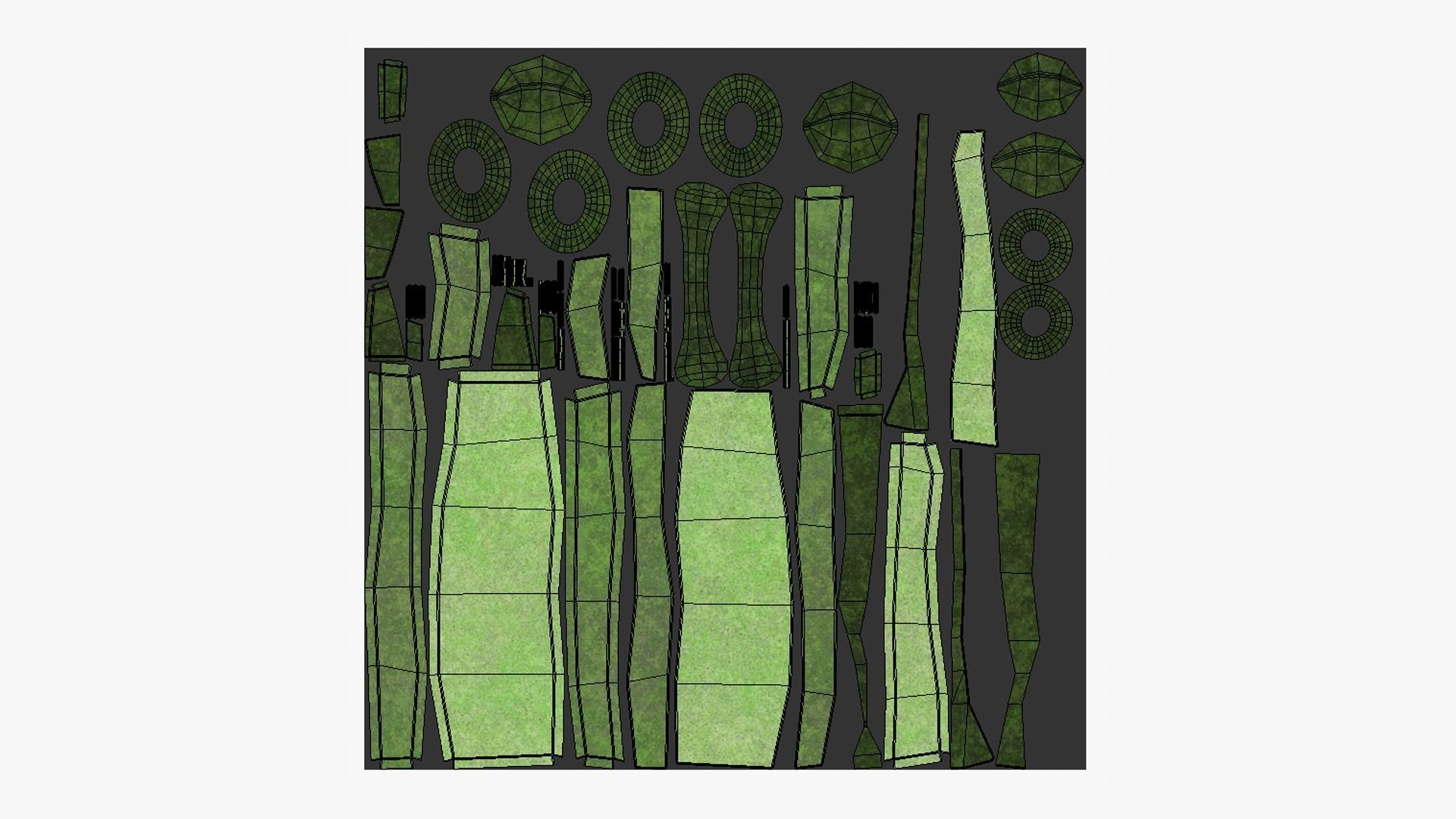 Tribal Mask E09 Full Mud - Costume Character Design Low-poly 3D model_5