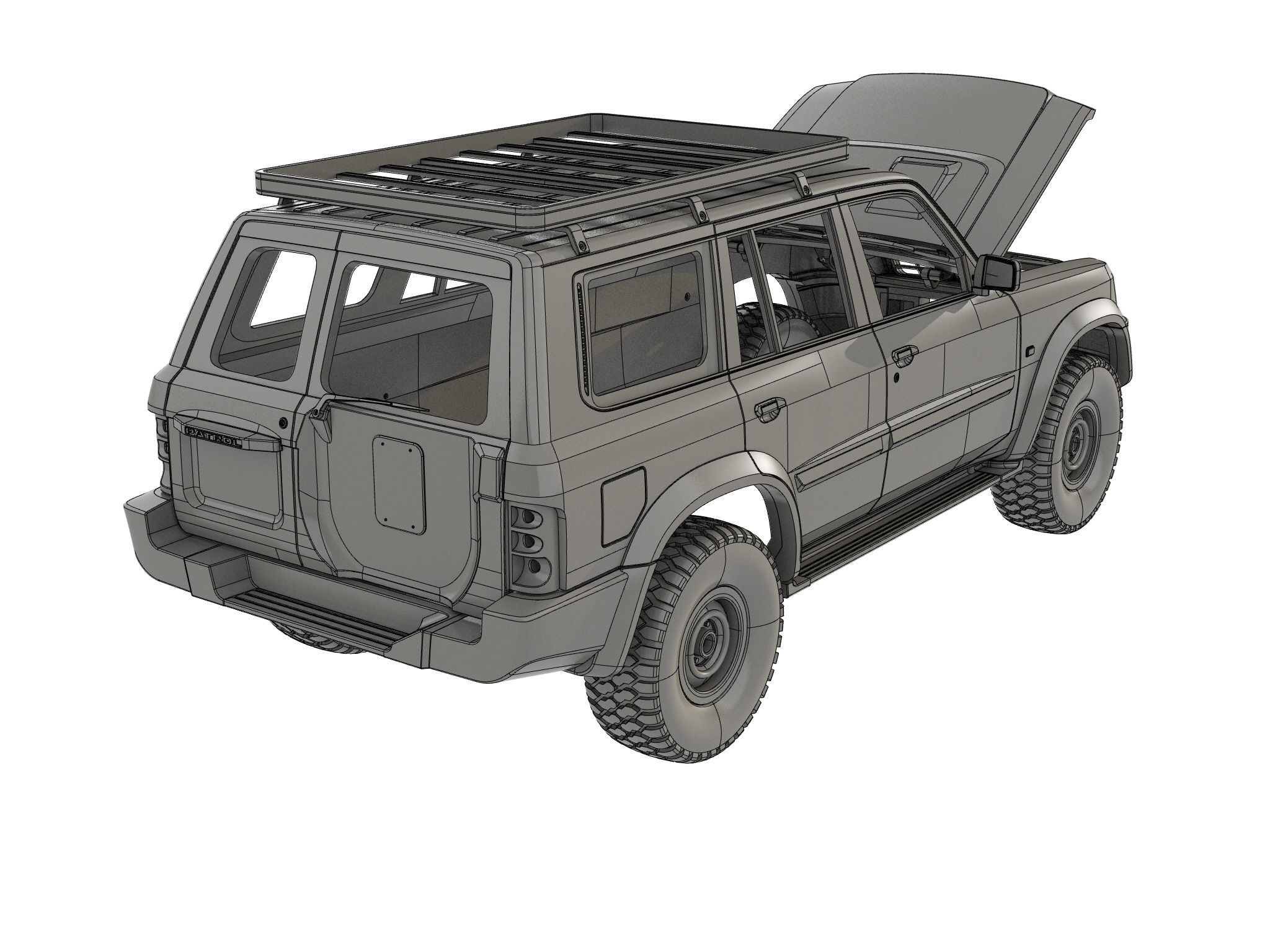 NISSAN PATROL Y61 1997- 2004 1 10 SCALE WAGOM 3D PRINT 3D print model_21
