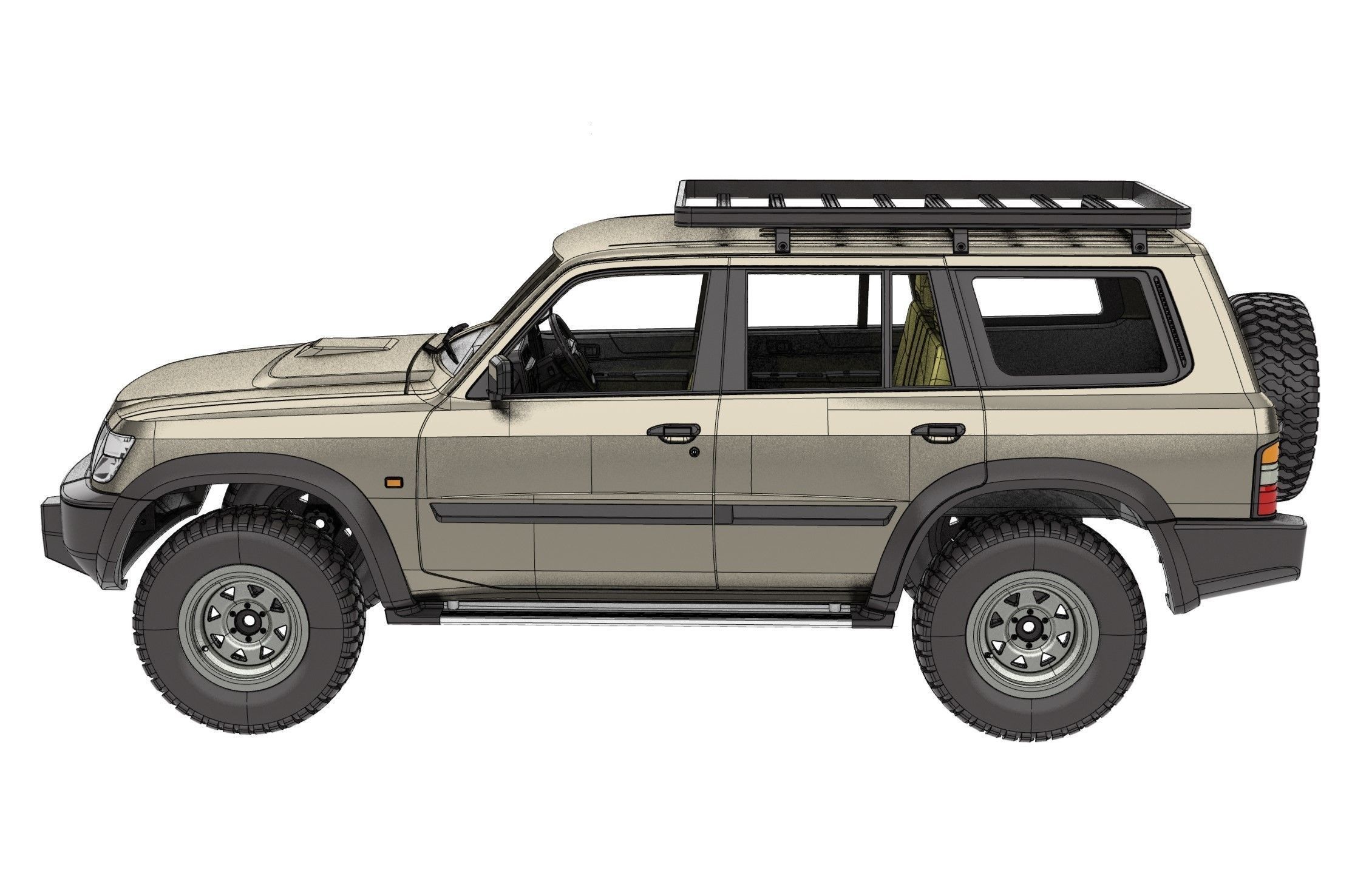 NISSAN PATROL Y61 1997- 2004 1 10 SCALE WAGOM 3D PRINT 3D print model_10
