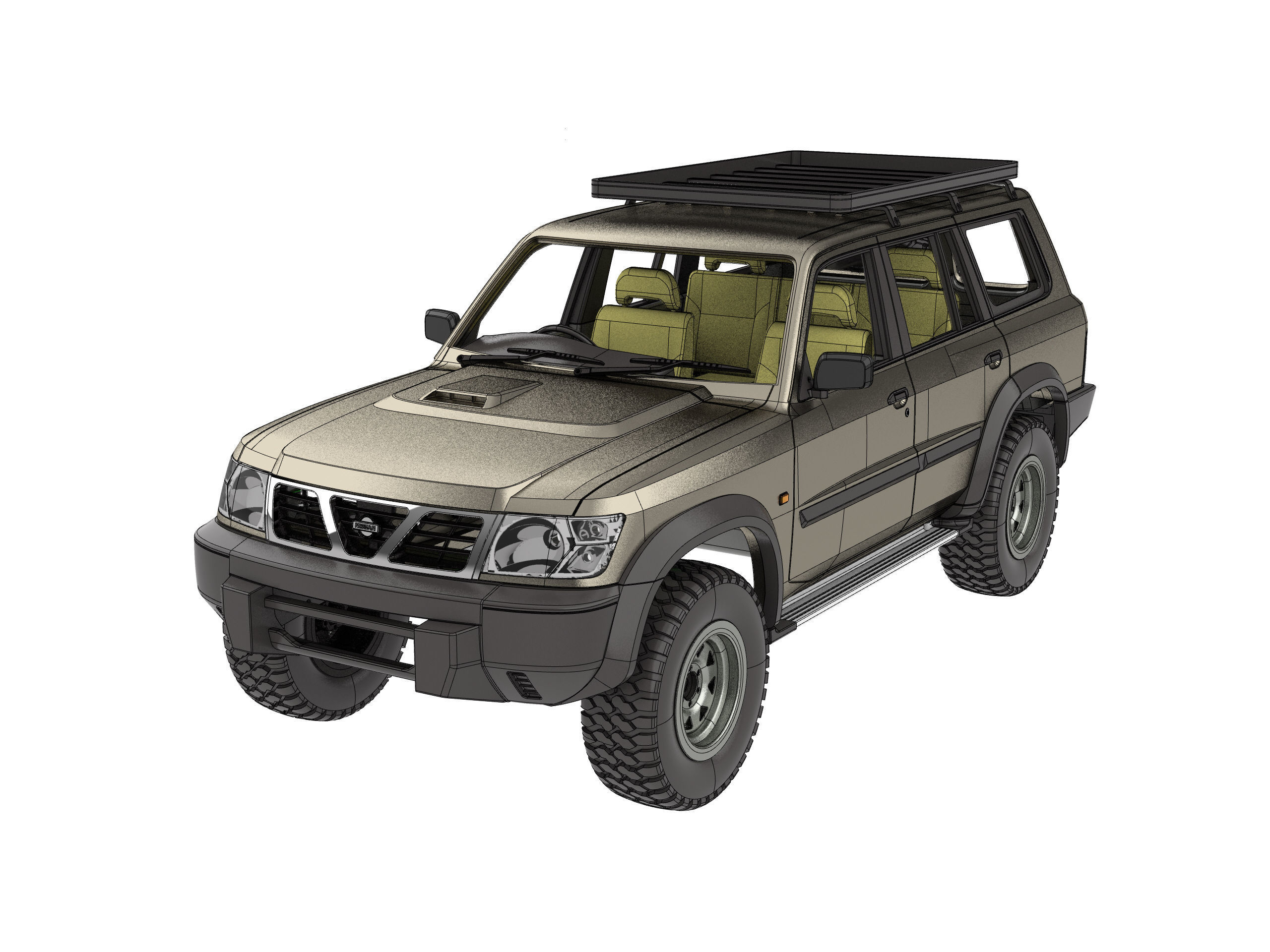 NISSAN PATROL Y61 1997- 2004 1 10 SCALE WAGOM 3D PRINT 3D print model_17