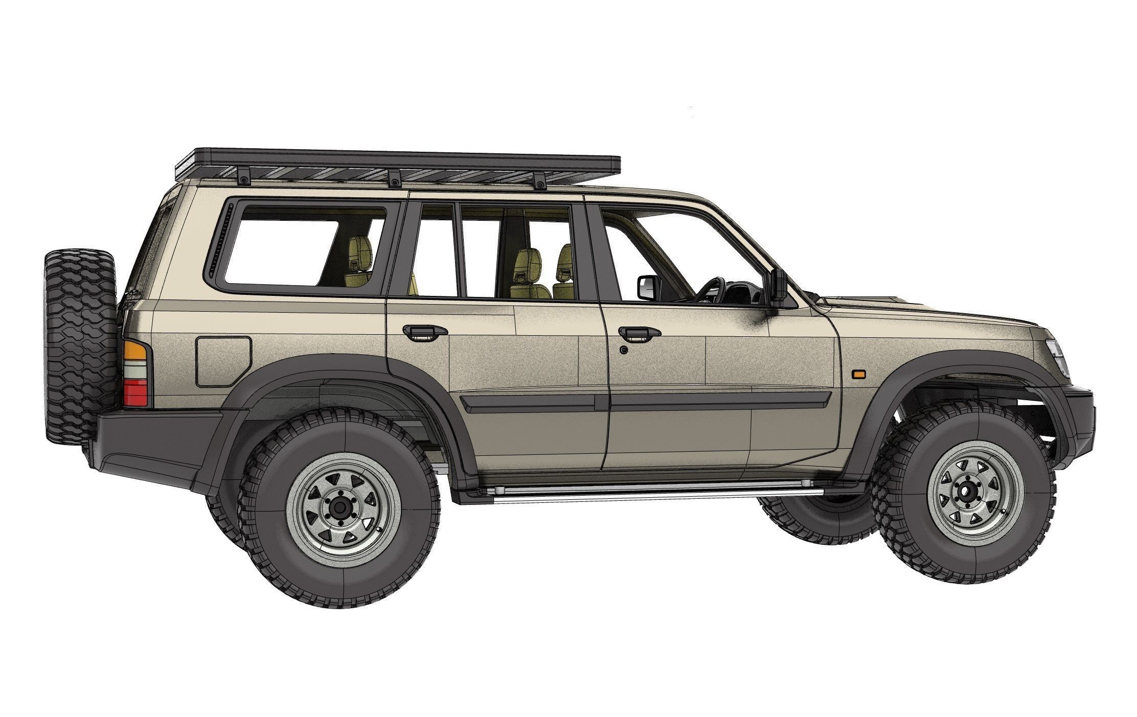 NISSAN PATROL Y61 1997- 2004 1 10 SCALE WAGOM 3D PRINT 3D print model_8