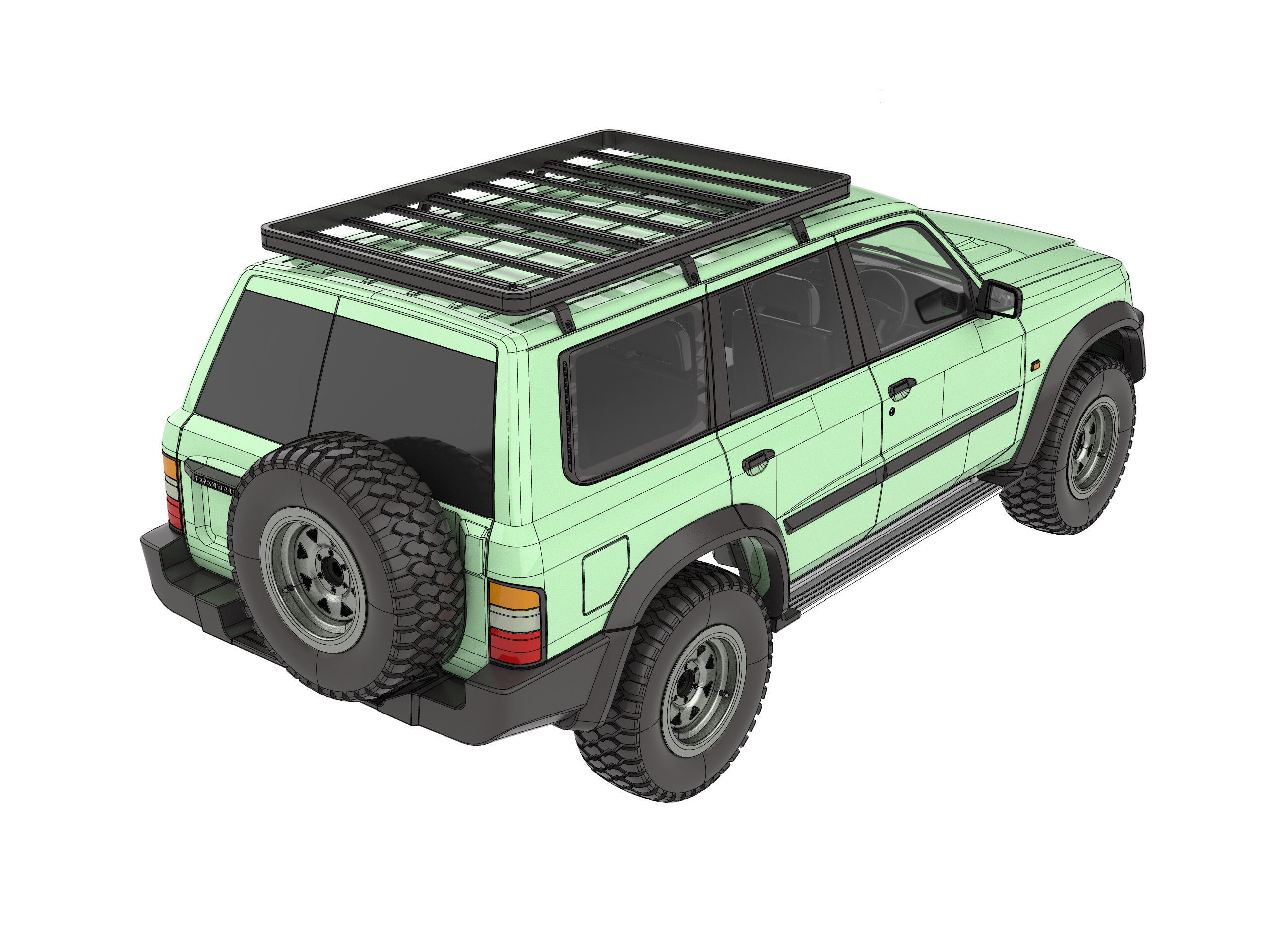 NISSAN PATROL Y61 1997- 2004 1 10 SCALE WAGOM 3D PRINT 3D print model_23