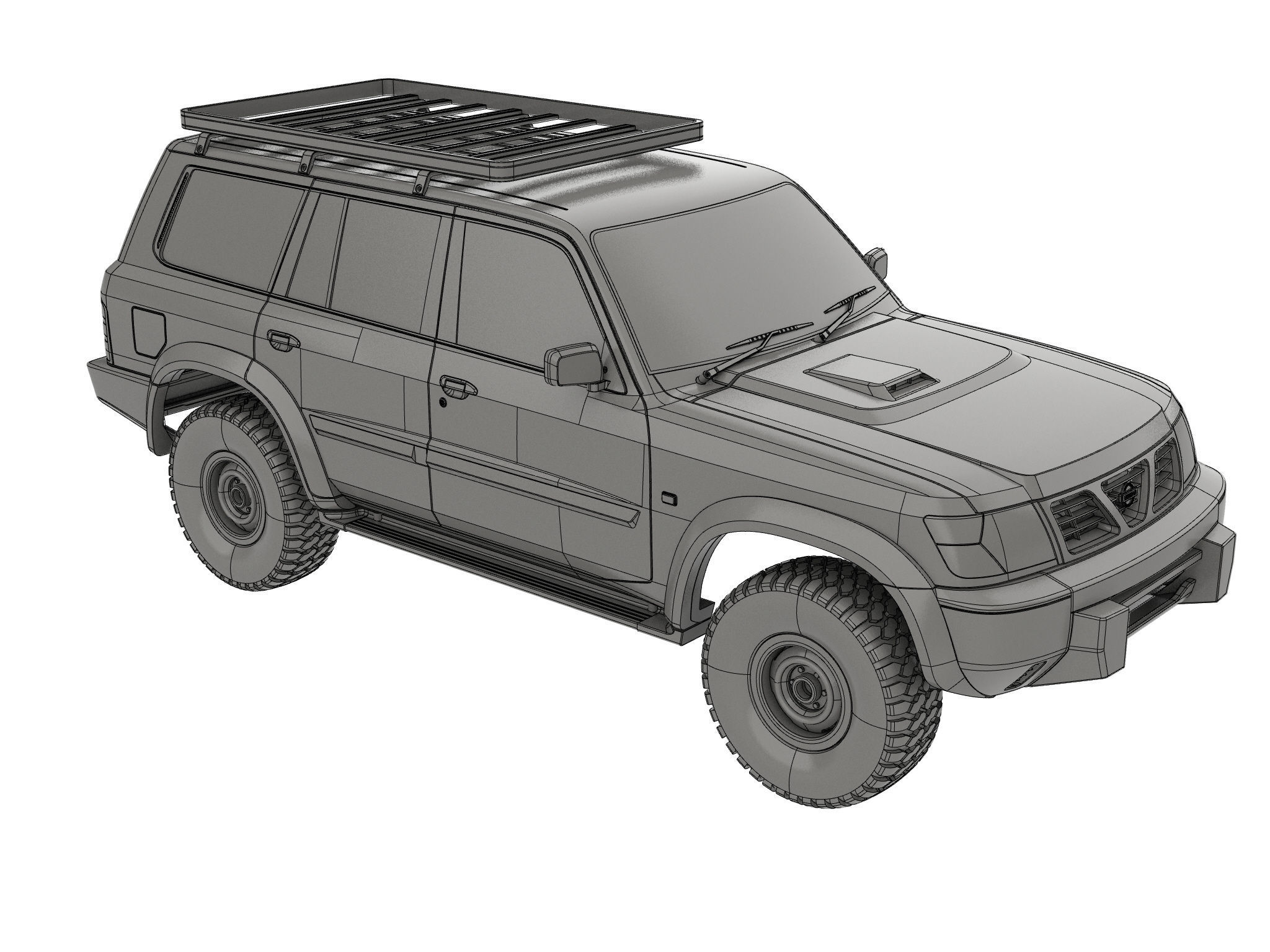 NISSAN PATROL Y61 1997- 2004 1 10 SCALE WAGOM 3D PRINT 3D print model_19