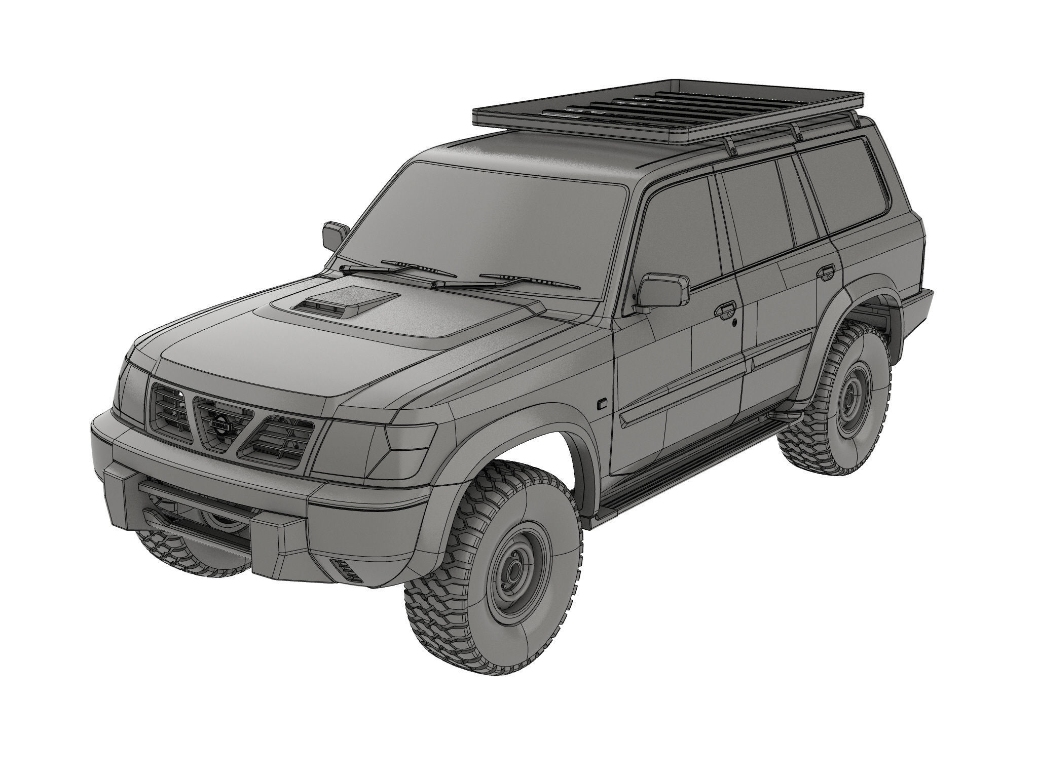 NISSAN PATROL Y61 1997- 2004 1 10 SCALE WAGOM 3D PRINT 3D print model_20