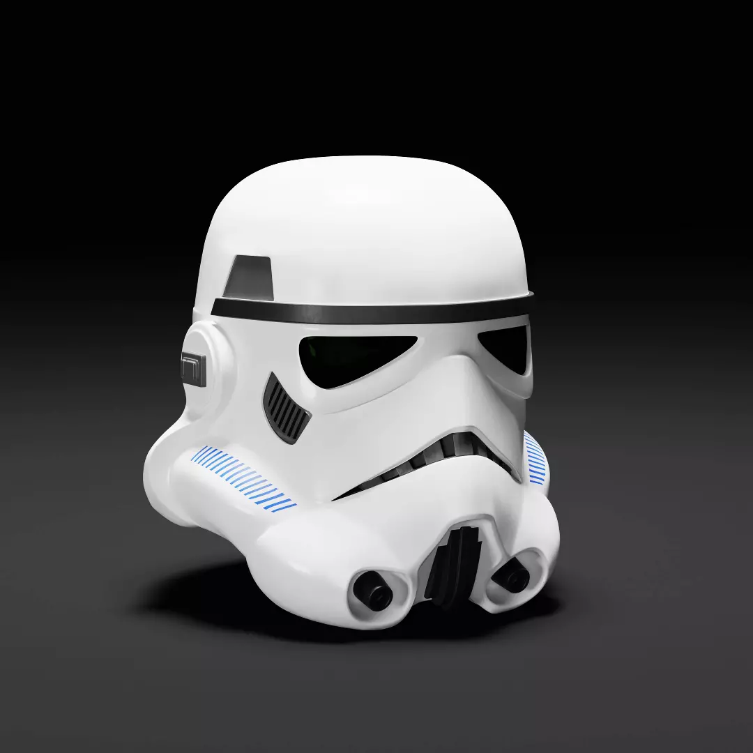 Stormtrooper Helmet from Star Wars Low-poly 3D model_0