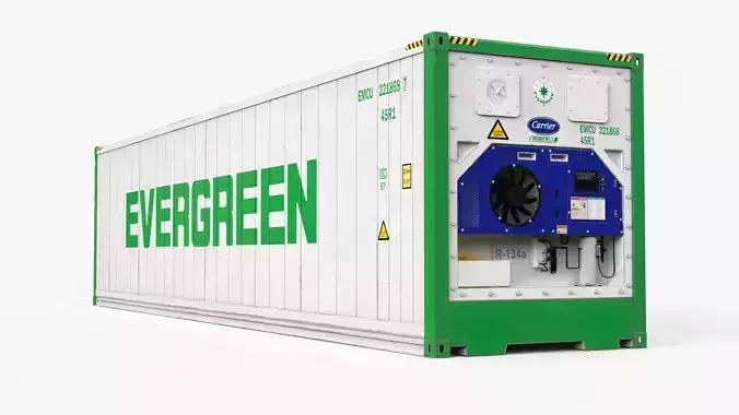 40ft EVERGREEN Container Reefer CARRIER 3D model