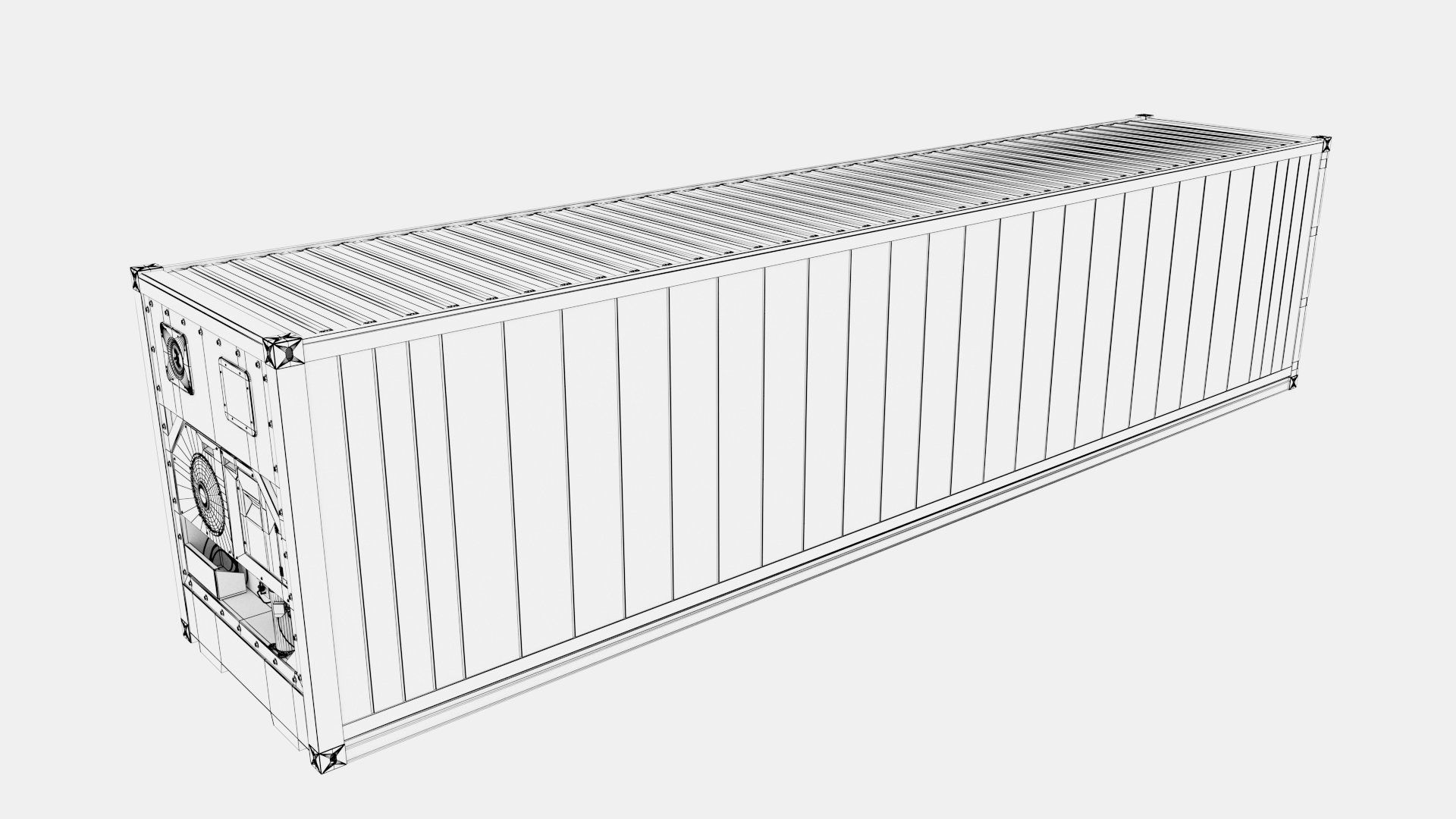 40ft EVERGREEN Container Reefer CARRIER 3D model_14