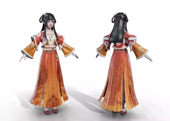 Ancient Chinese Palace Dressing Hanfu Girl Fantasy Asian pretty