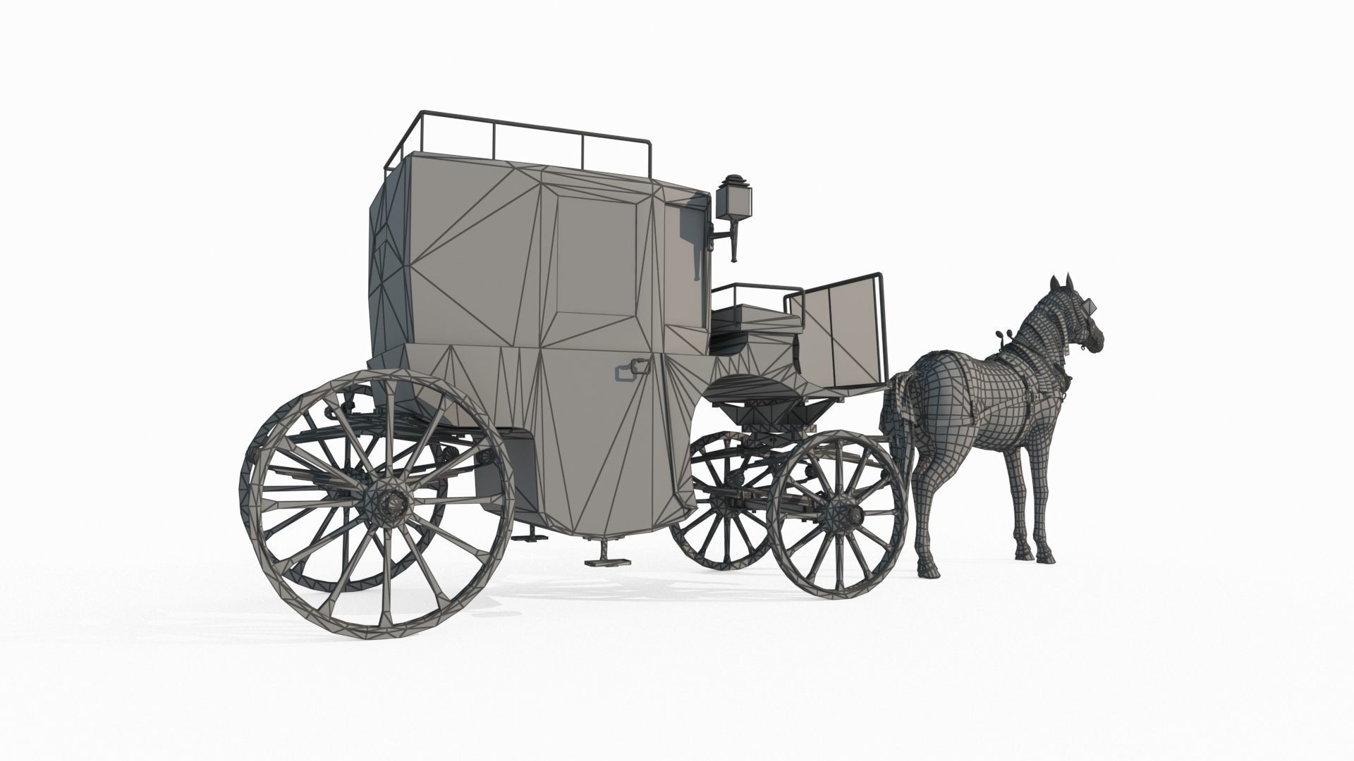 Medieval carriage 3D model_5
