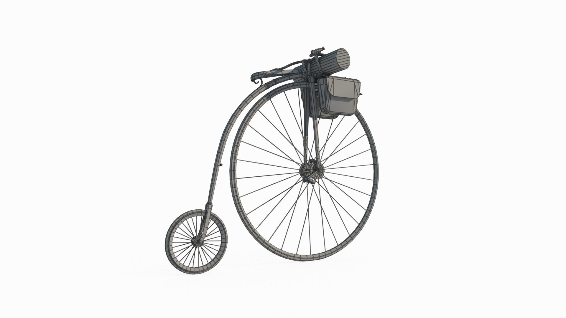 Old style bicycles 3D model_5