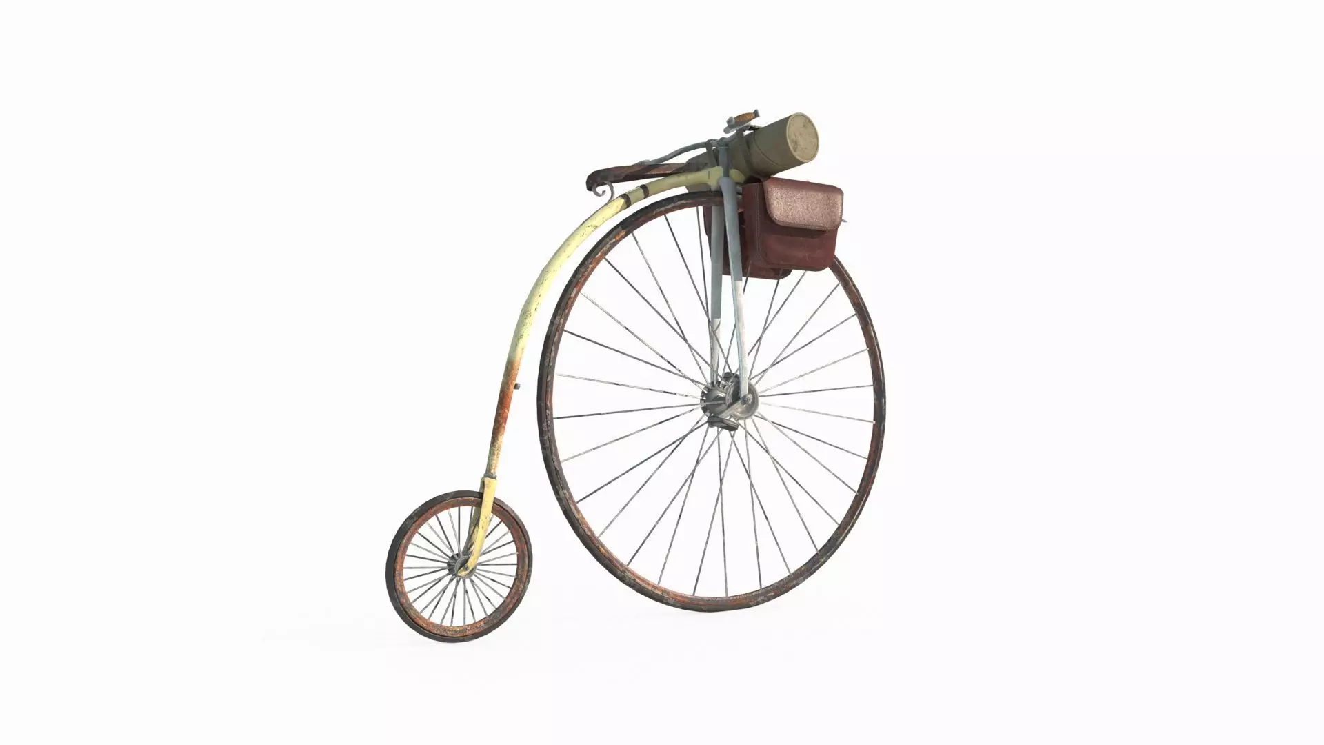 Old style bicycles 3D model_0