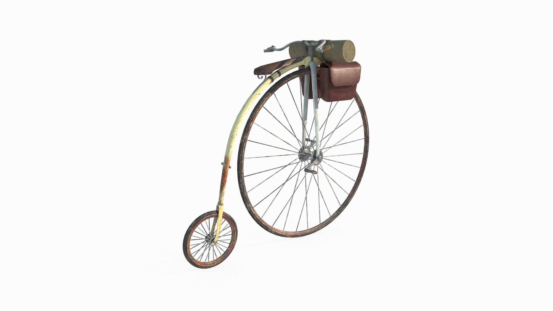 Old style bicycles 3D model_3