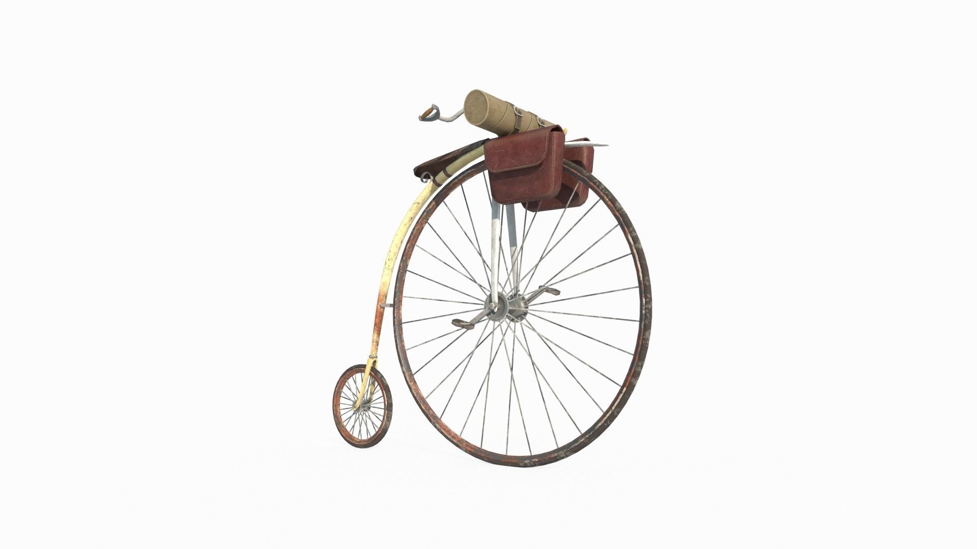 Old style bicycles 3D model_1