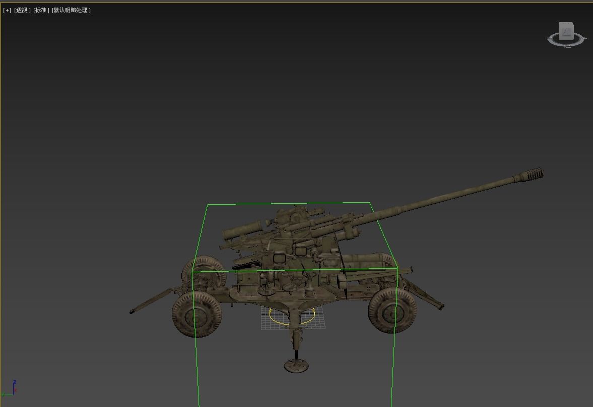 Soviet KS-19 100mm anti-aircraft gun Flak KS19 Low-poly 3D model_10