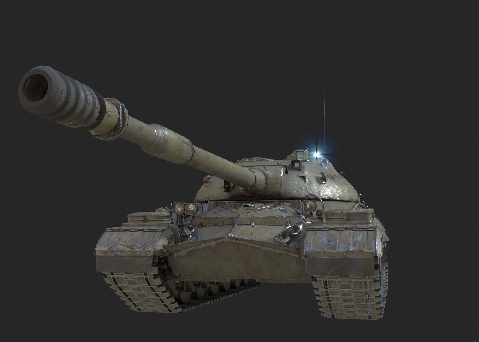 Soviet IS10 T-10 Josef Stalin Heavy Tank IS-10 Low-poly 3D model_8