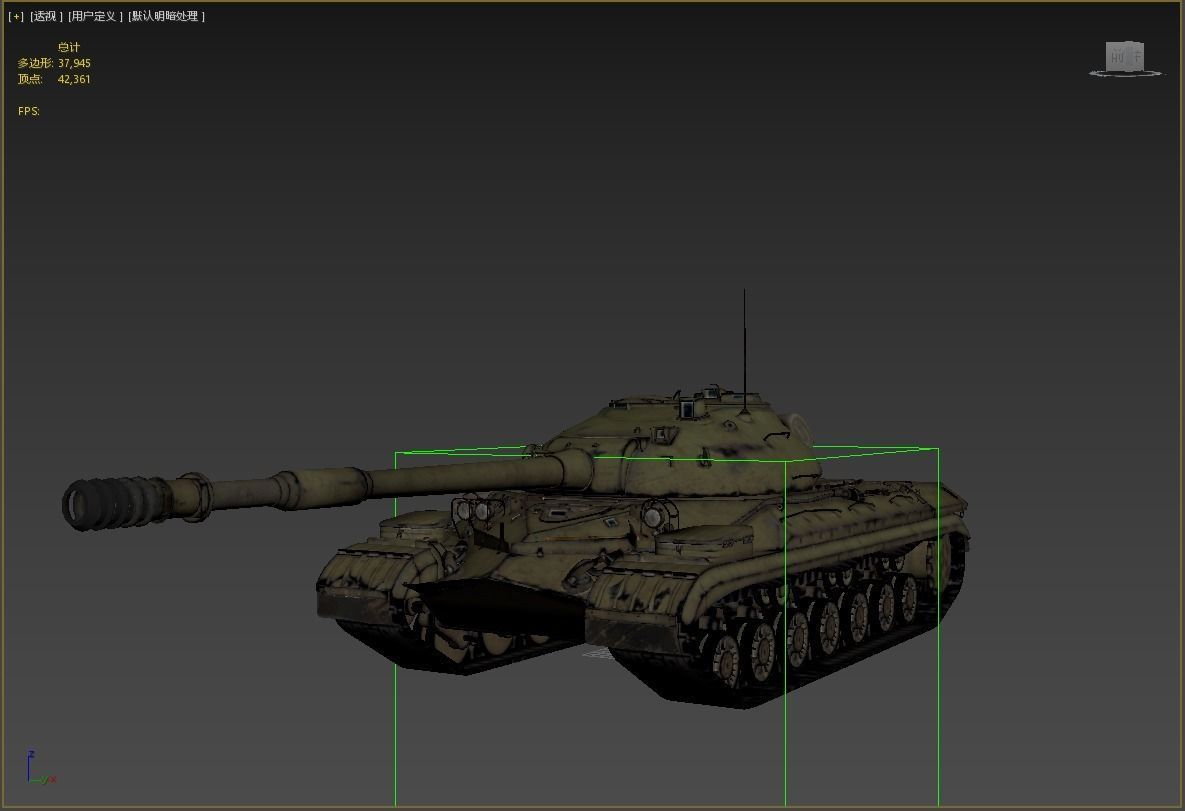 Soviet IS10 T-10 Josef Stalin Heavy Tank IS-10 Low-poly 3D model_9