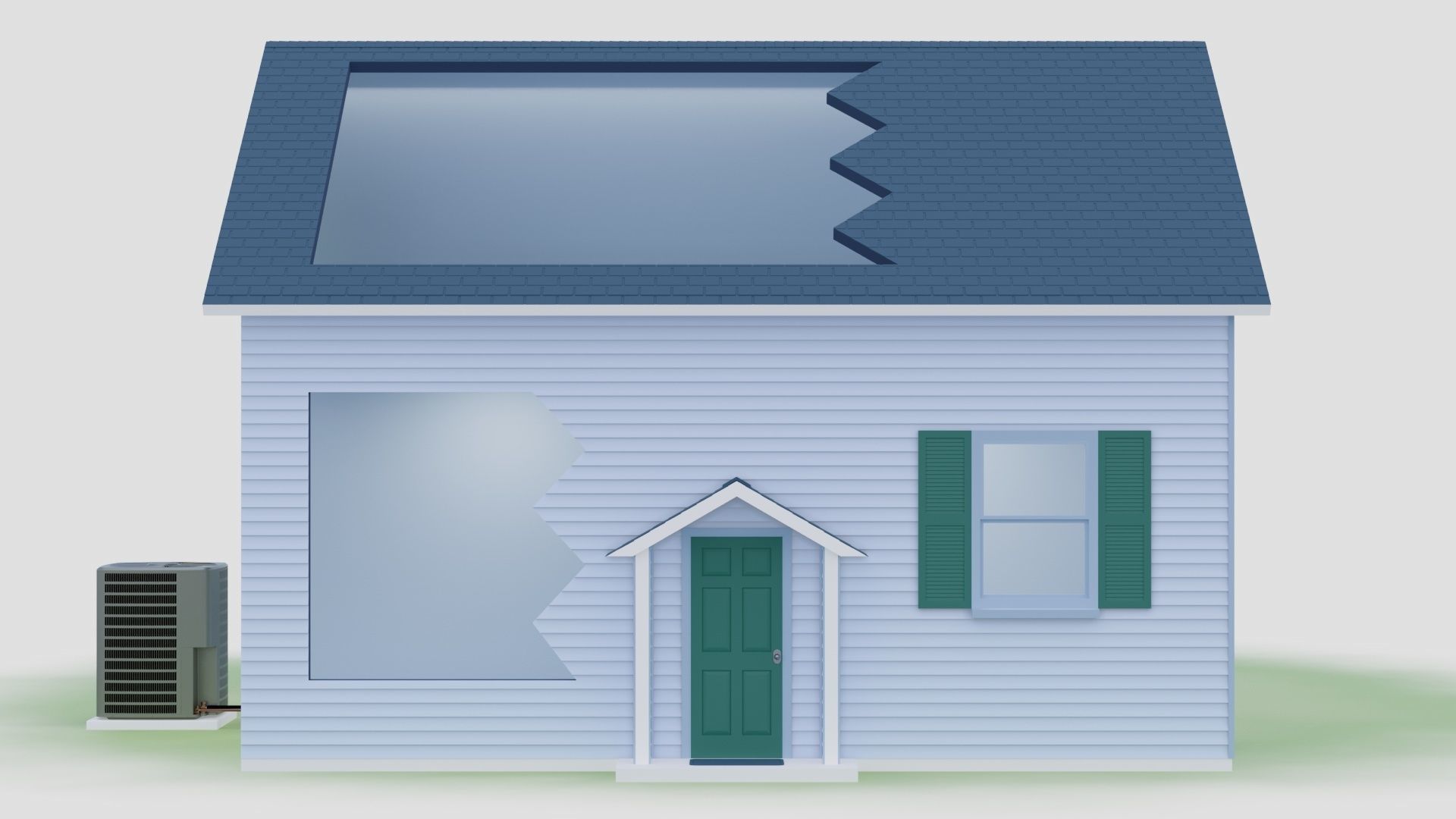 HVAC House Cutaway 3D model_8
