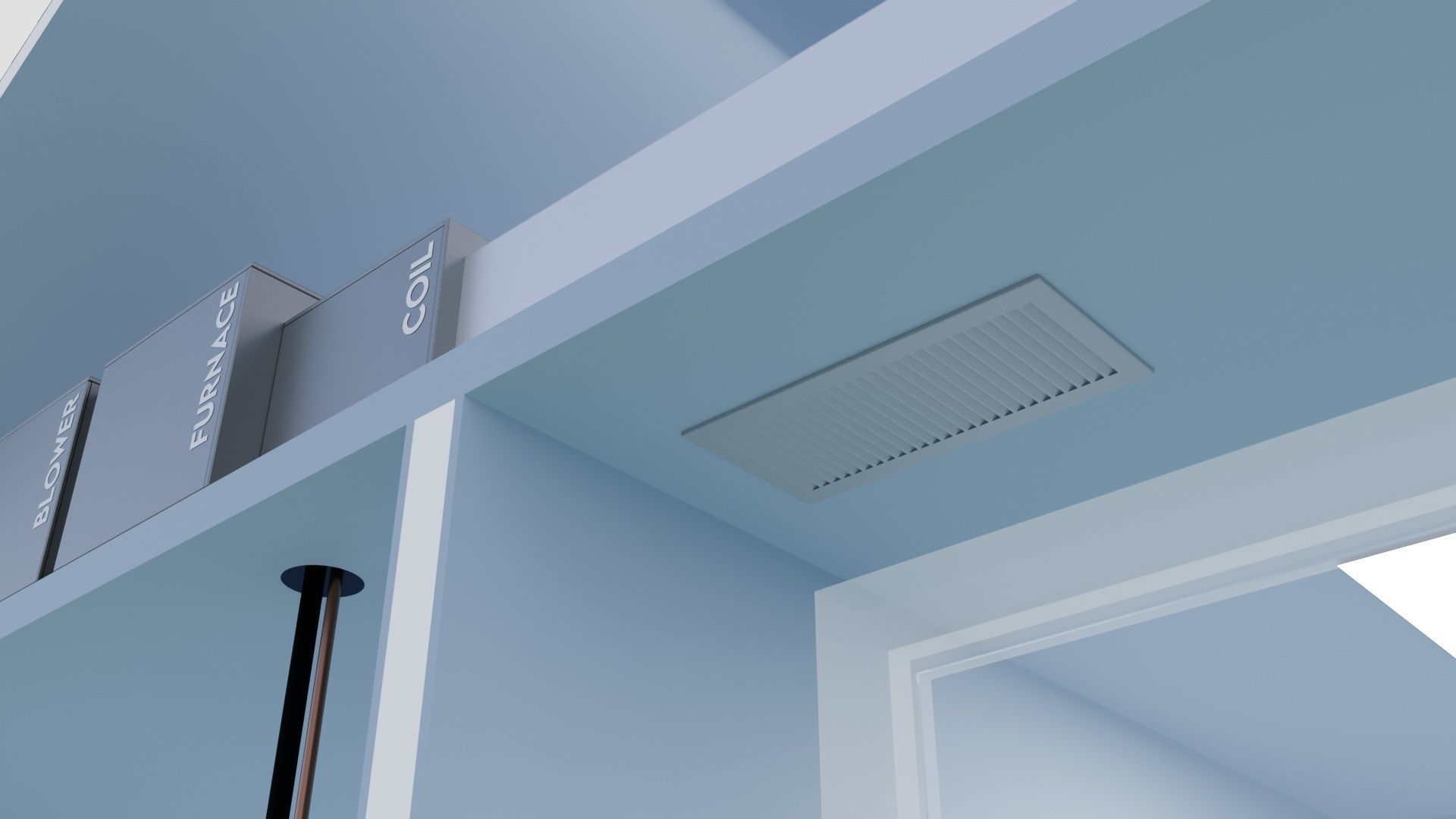 HVAC House Cutaway 3D model_20