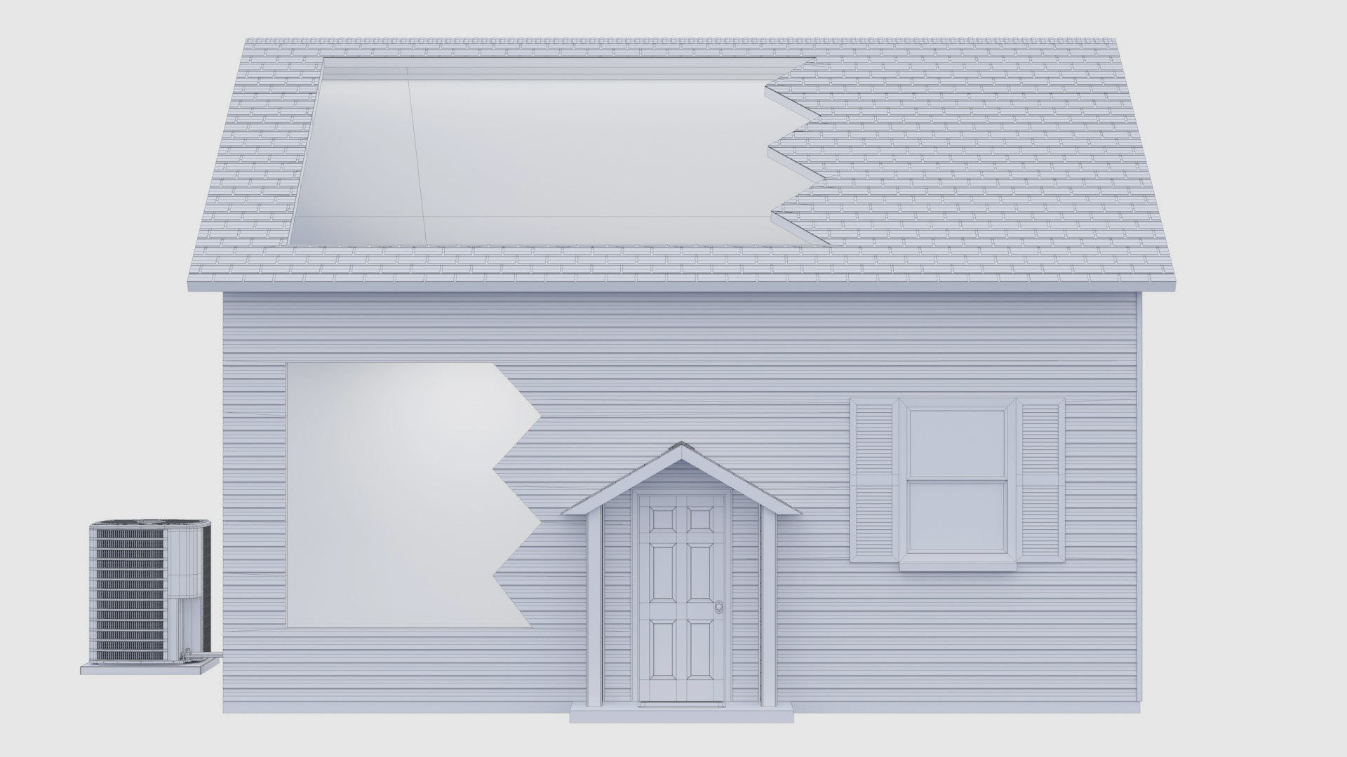 HVAC House Cutaway 3D model_9