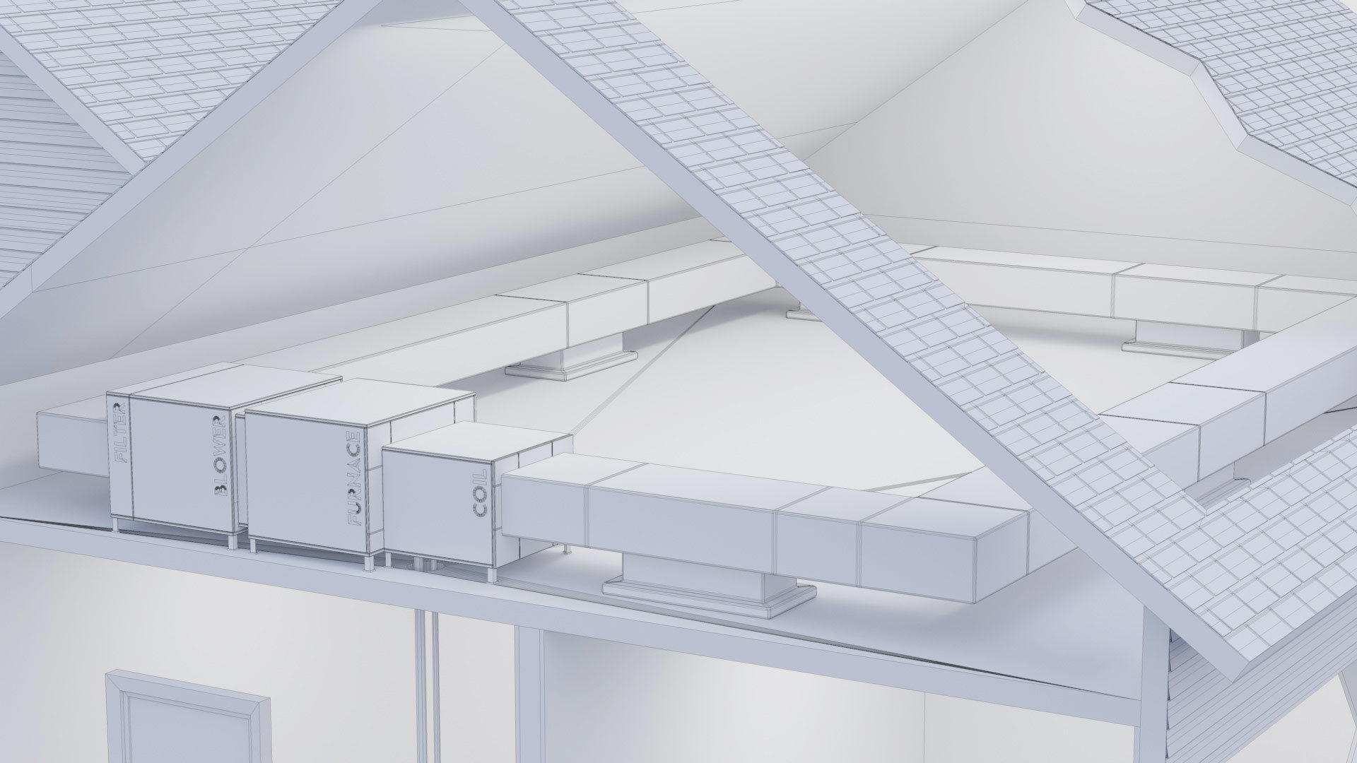 HVAC House Cutaway 3D model_13