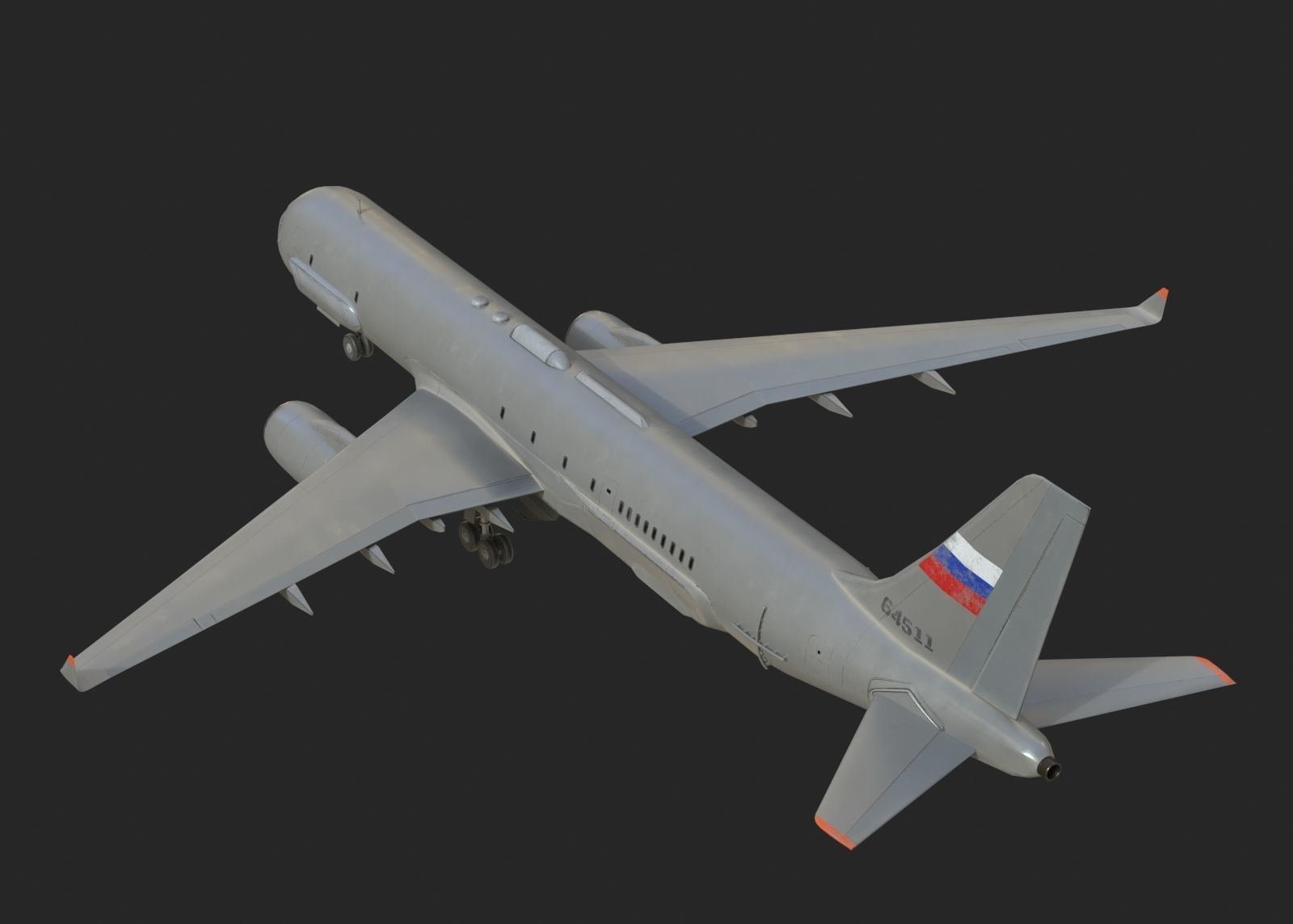 3D model Russian Air Force Tu-214R Reconnaissance aircraft Tu214R ...