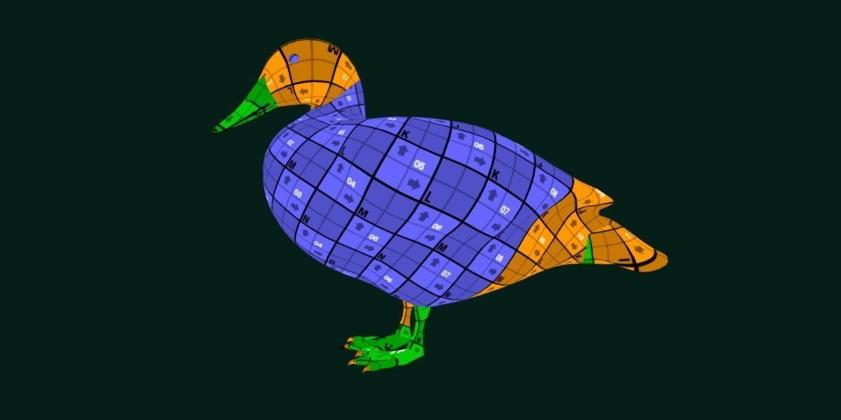 Laysan Teal Duck Bird 3D model_13