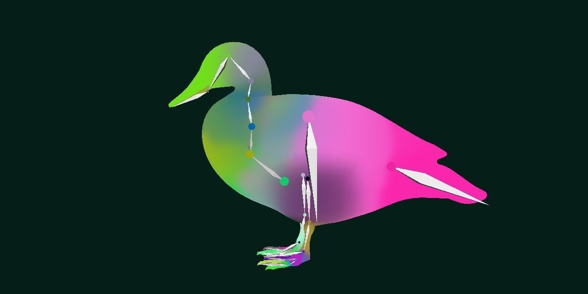 Laysan Teal Duck Bird 3D model_15