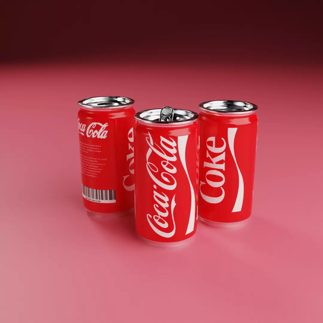 coke in can 3D model_0