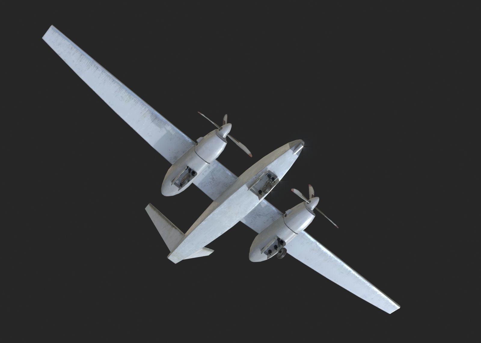 Russian Air Force Altair Altius-U UAV Low-poly 3D model_5