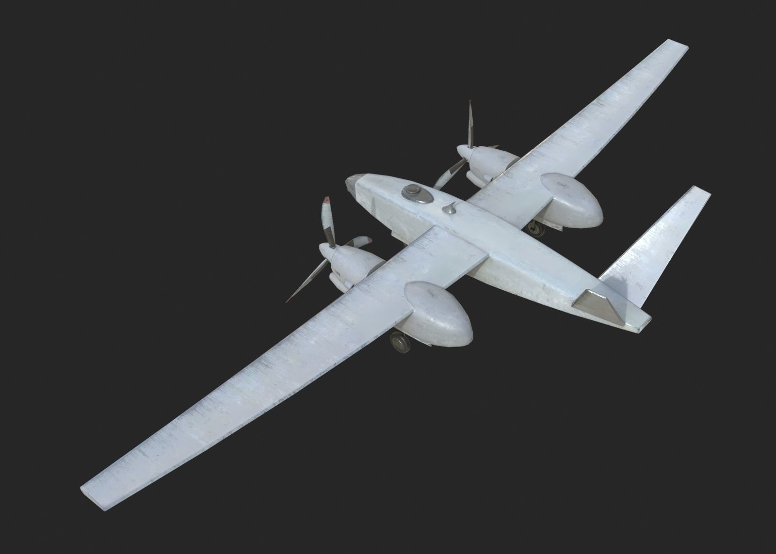 Russian Air Force Altair Altius-U UAV Low-poly 3D model_2