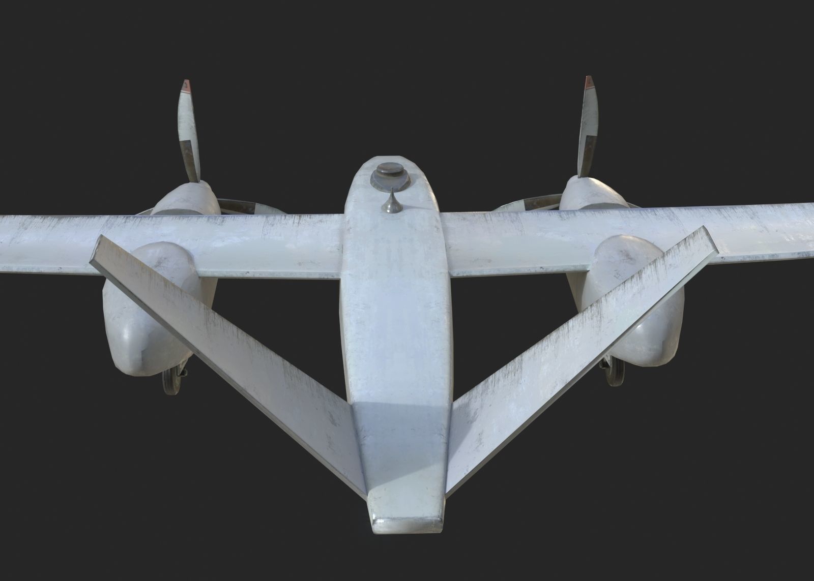 Russian Air Force Altair Altius-U UAV Low-poly 3D model_6