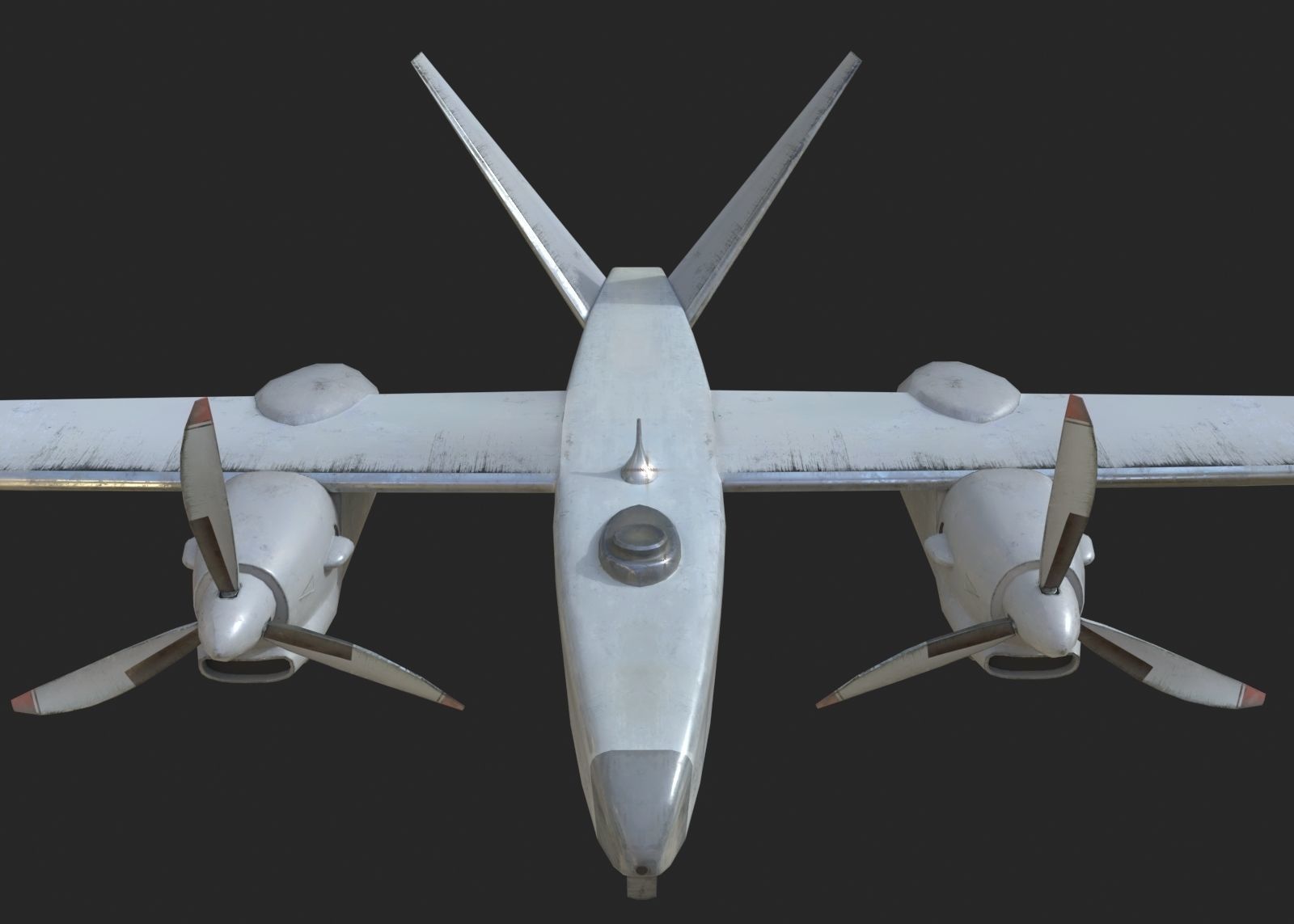 Russian Air Force Altair Altius-U UAV Low-poly 3D model_7