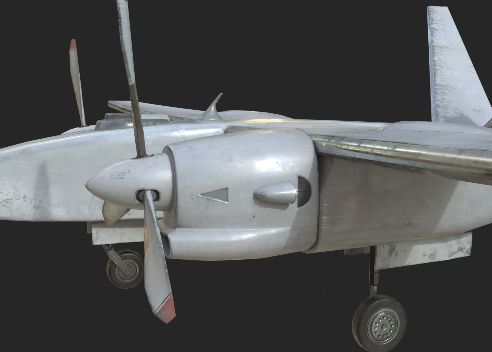 Russian Air Force Altair Altius-U UAV Low-poly 3D model_8