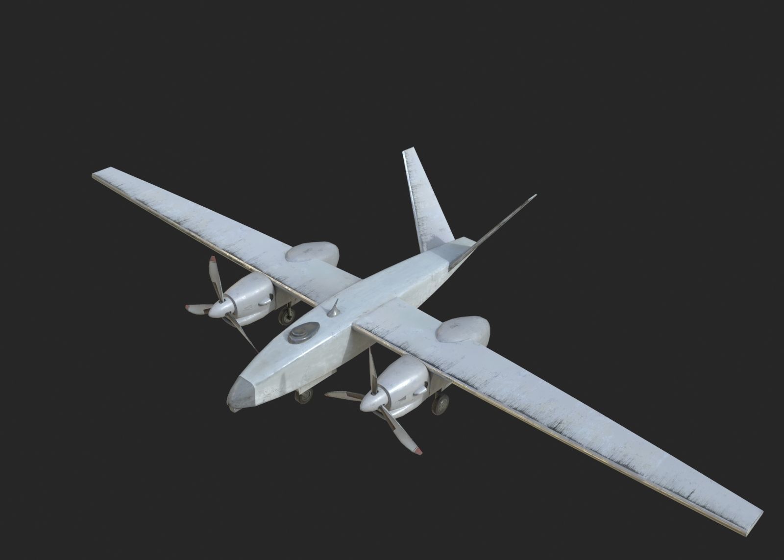 Russian Air Force Altair Altius-U UAV Low-poly 3D model_3