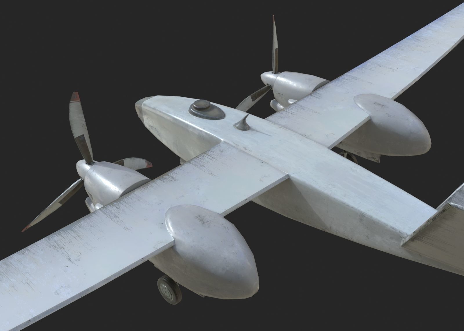 Russian Air Force Altair Altius-U UAV Low-poly 3D model_9