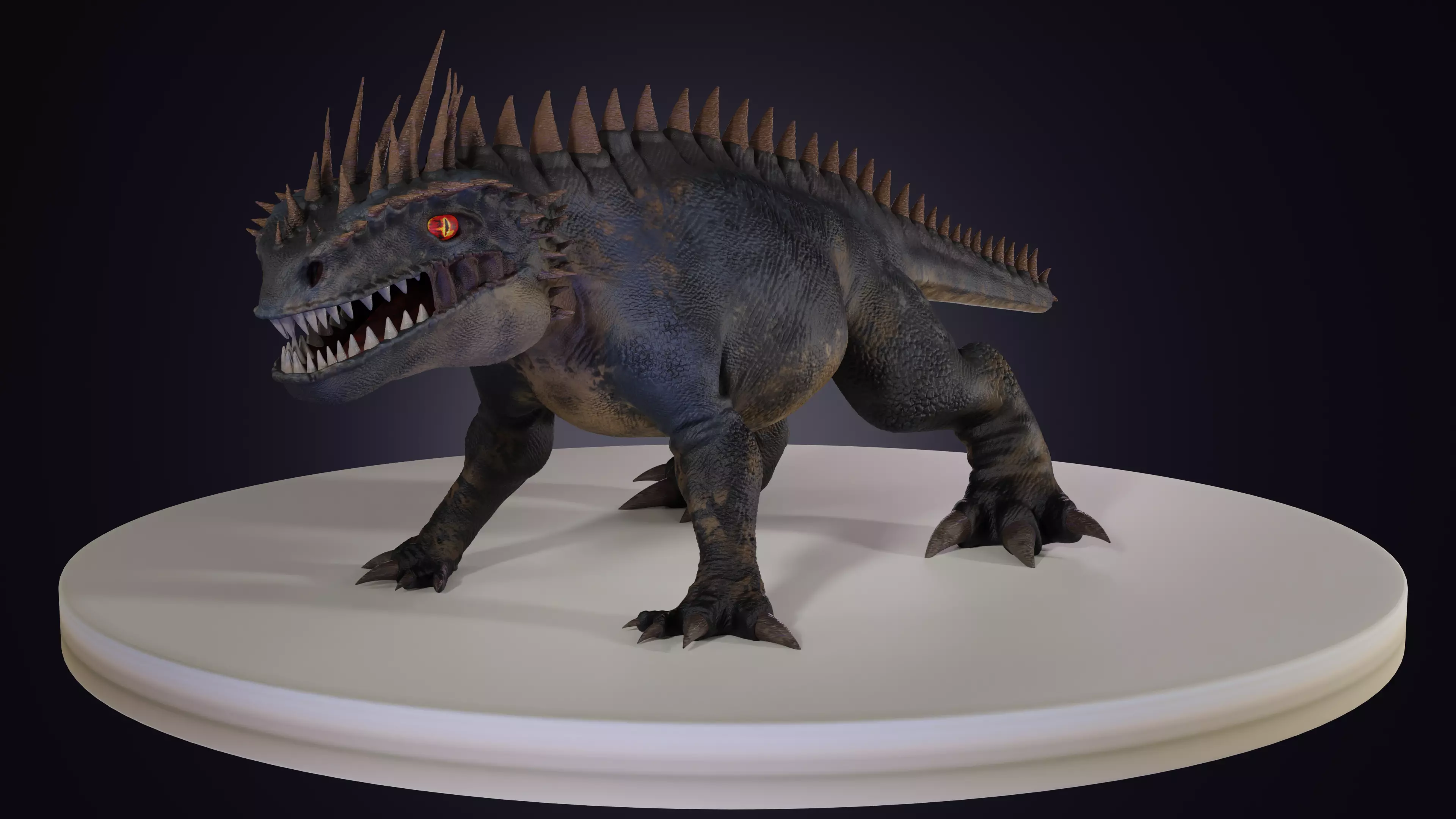 Dinosaur model violent creature Low-poly 3D model Low-poly 3D model