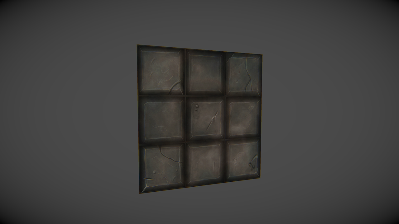 Dungeon Collection - Tile Stone Floor Low-poly 3D model_1