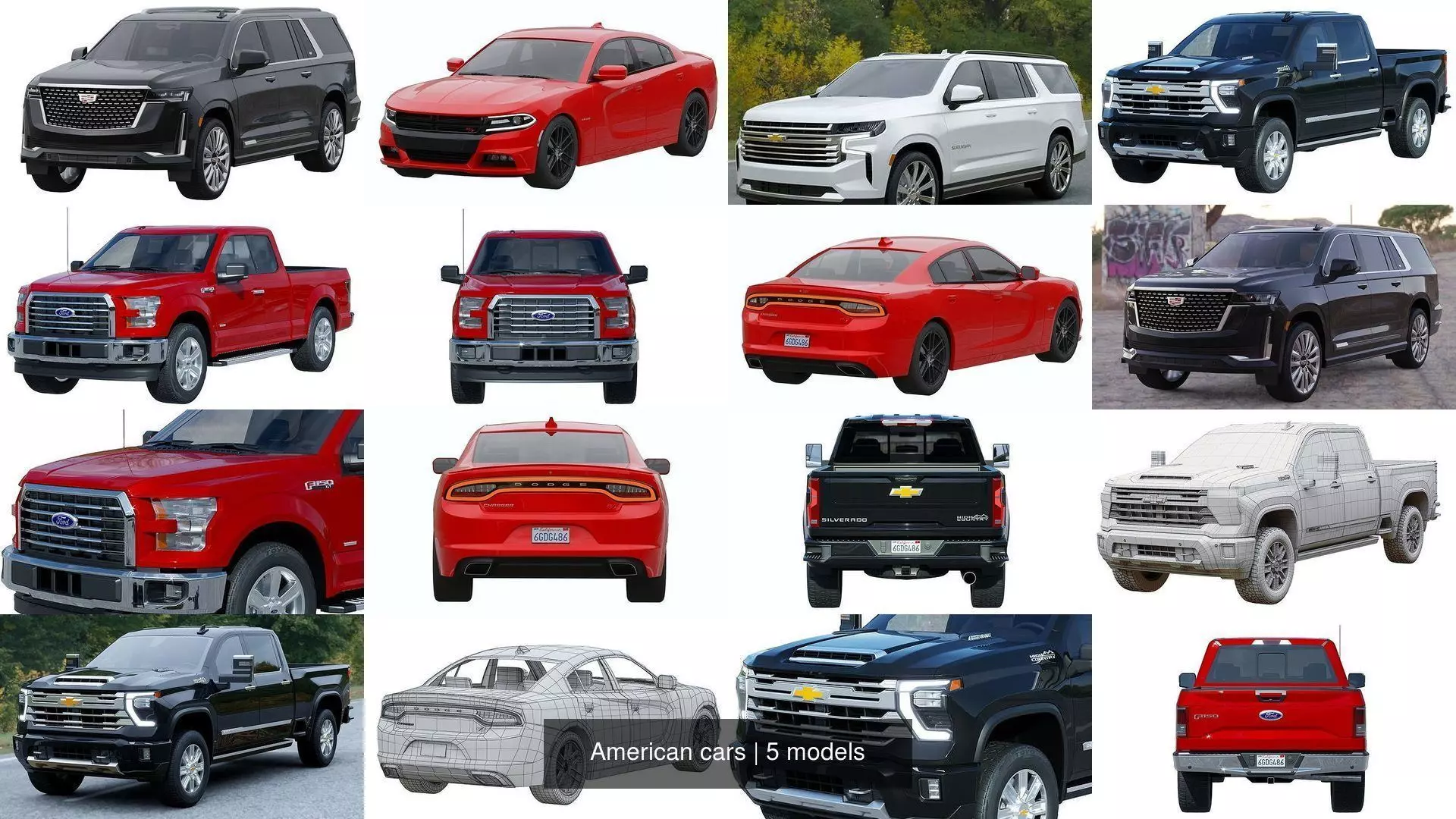 American cars 3D Model Collection_1