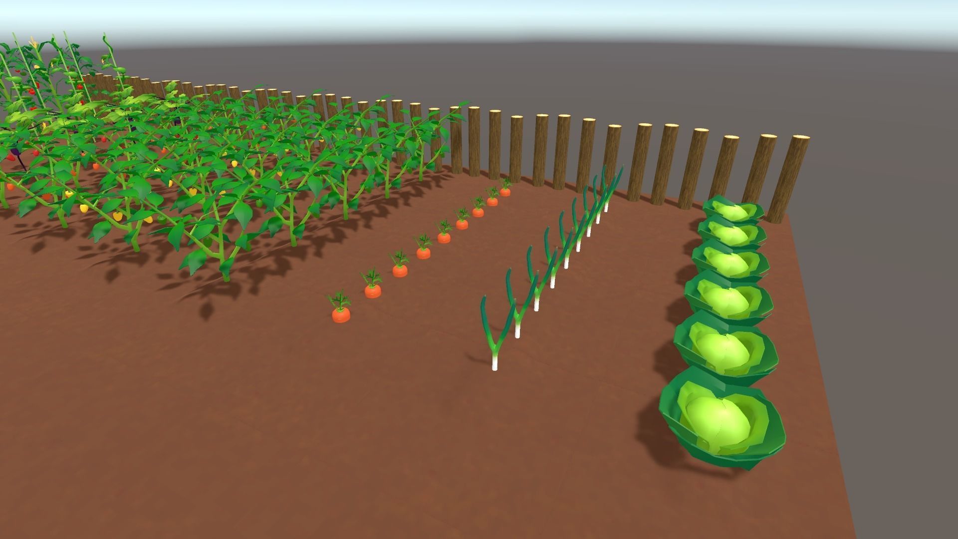 Summer Vegetable Field Set Low-poly 3D model_12