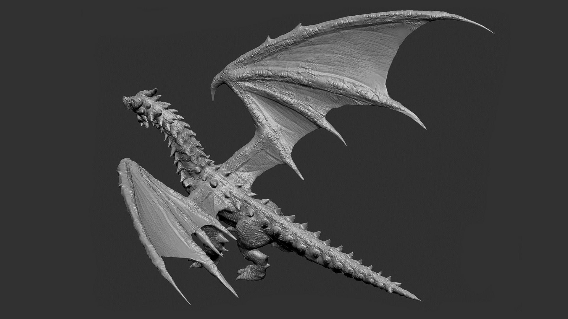 The Dragon - 4 Legs 2 Wings Dragon Low-poly 3D model_34