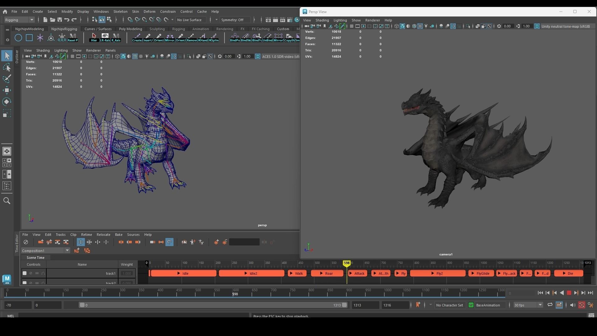 The Dragon - 4 Legs 2 Wings Dragon Low-poly 3D model_29