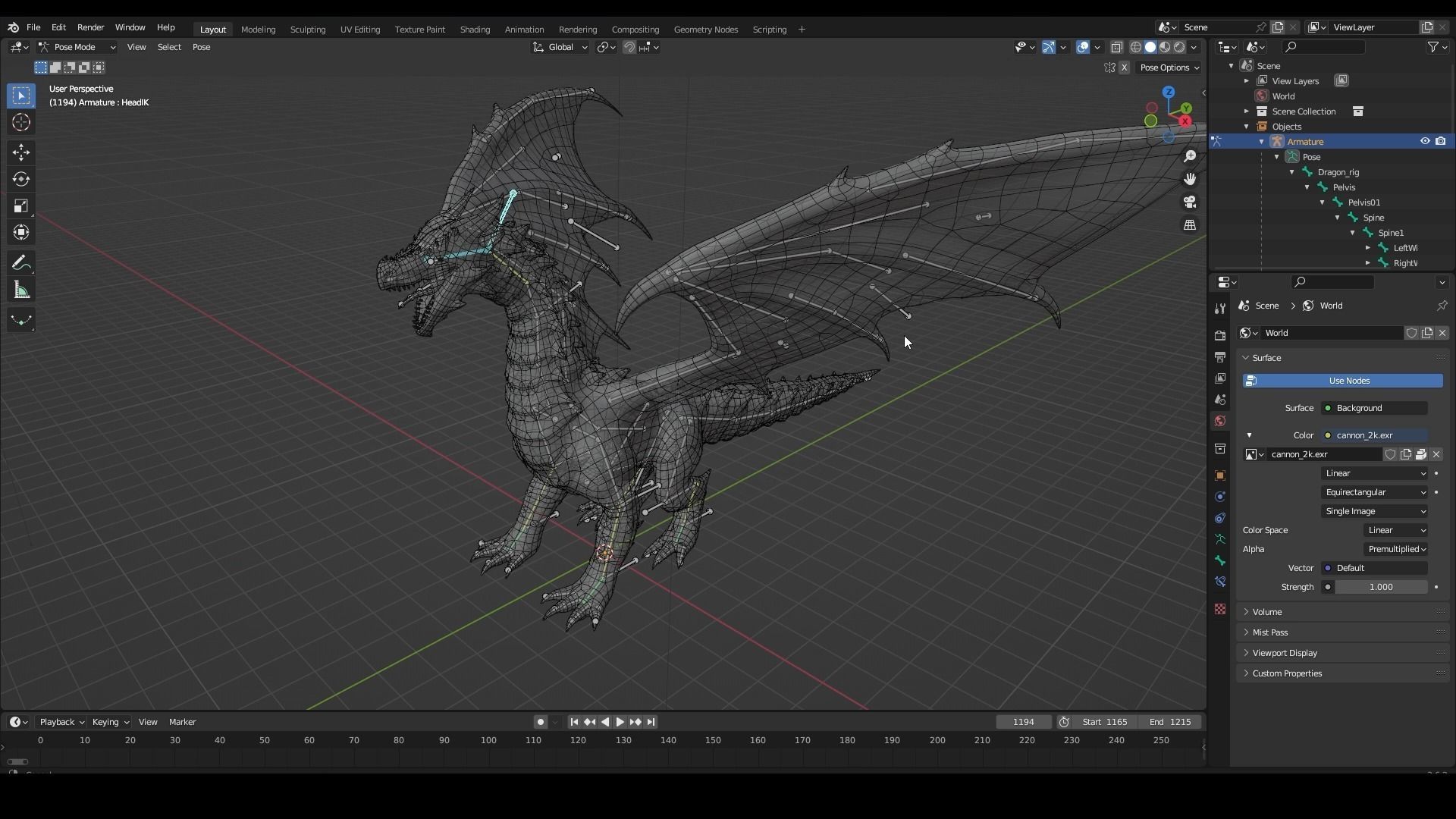 The Dragon - 4 Legs 2 Wings Dragon Low-poly 3D model_25
