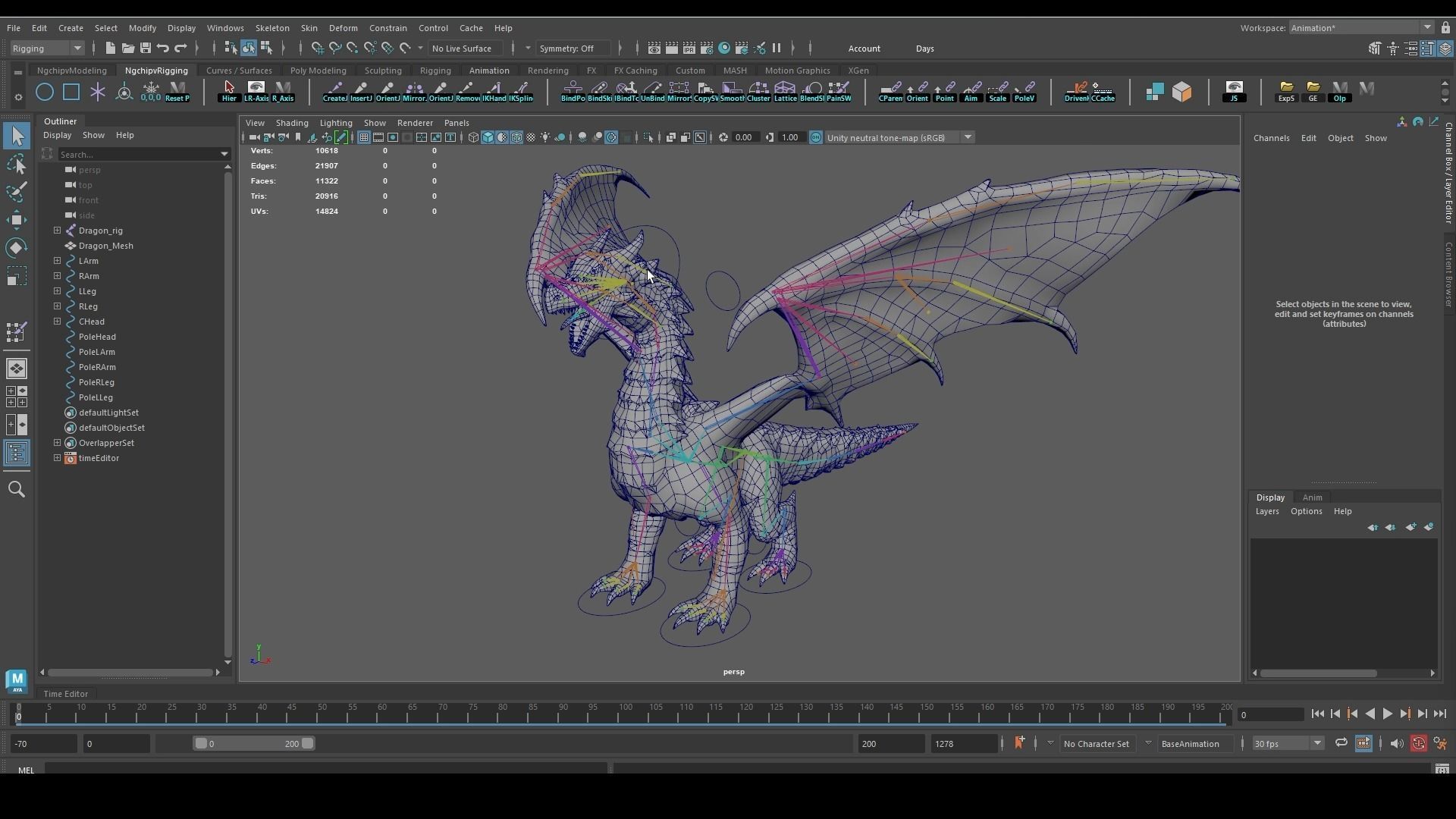 The Dragon - 4 Legs 2 Wings Dragon Low-poly 3D model_9
