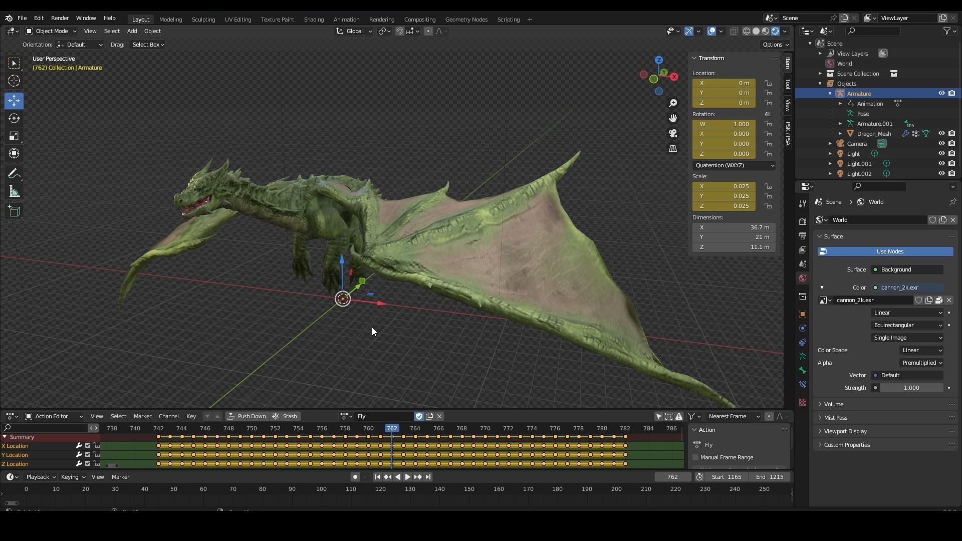 The Dragon - 4 Legs 2 Wings Dragon Low-poly 3D model_26